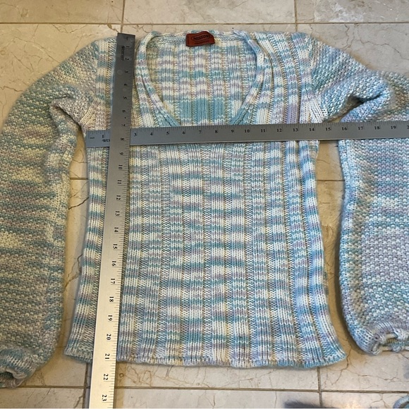 Missoni V-neck pastel sweater, fur tassel ties, classic and trending, Sz Small - Picture 15 of 15